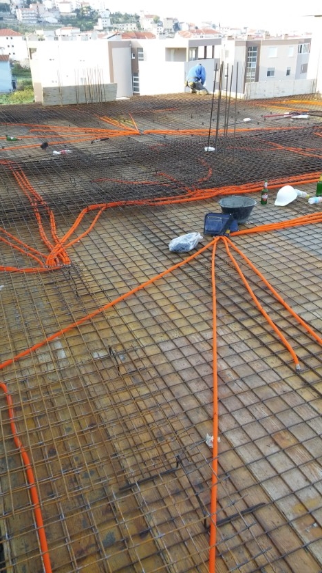 Start of installation of water and heating systems